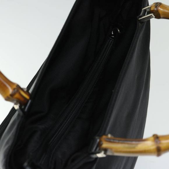 GUCCI Bamboo Hand Bag Nylon 2way Black 002 3754 0506 Auth ep3379 - Picture 6 of 16